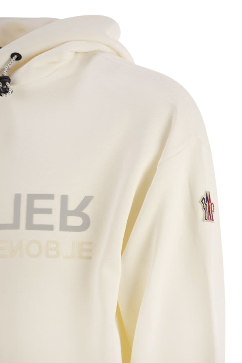 MONCLER GRENOBLE Logo Cotton Hoodie for Active Men