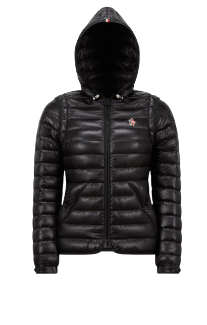 MONCLER GRENOBLE Lightweight Paint Jacket with Drawstring Hood for Women