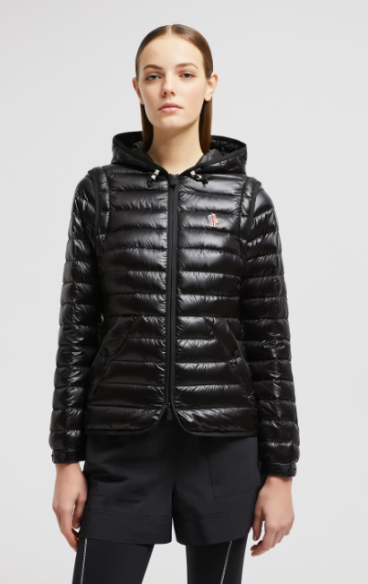 MONCLER GRENOBLE Lightweight Paint Jacket with Drawstring Hood for Women