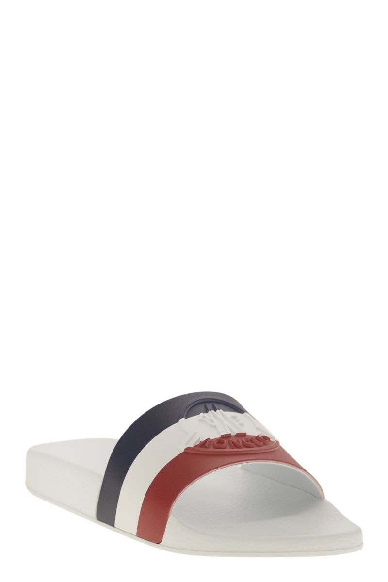 MONCLER Classic Rubber Slide Sandals with Logo