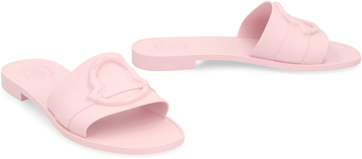 MONCLER Round Toeline Mini Rubber Slide Sandals