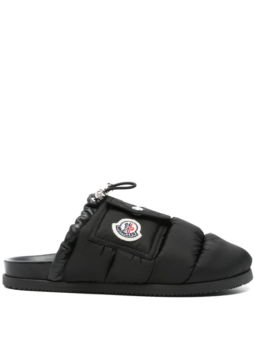 MONCLER Padded Slippers with Drawstring Fastening