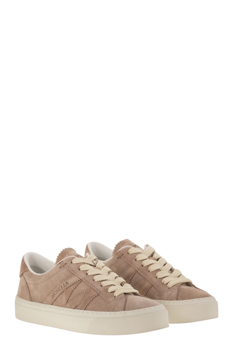 MONCLER Low-Top Lace-Up Suede Sneakers