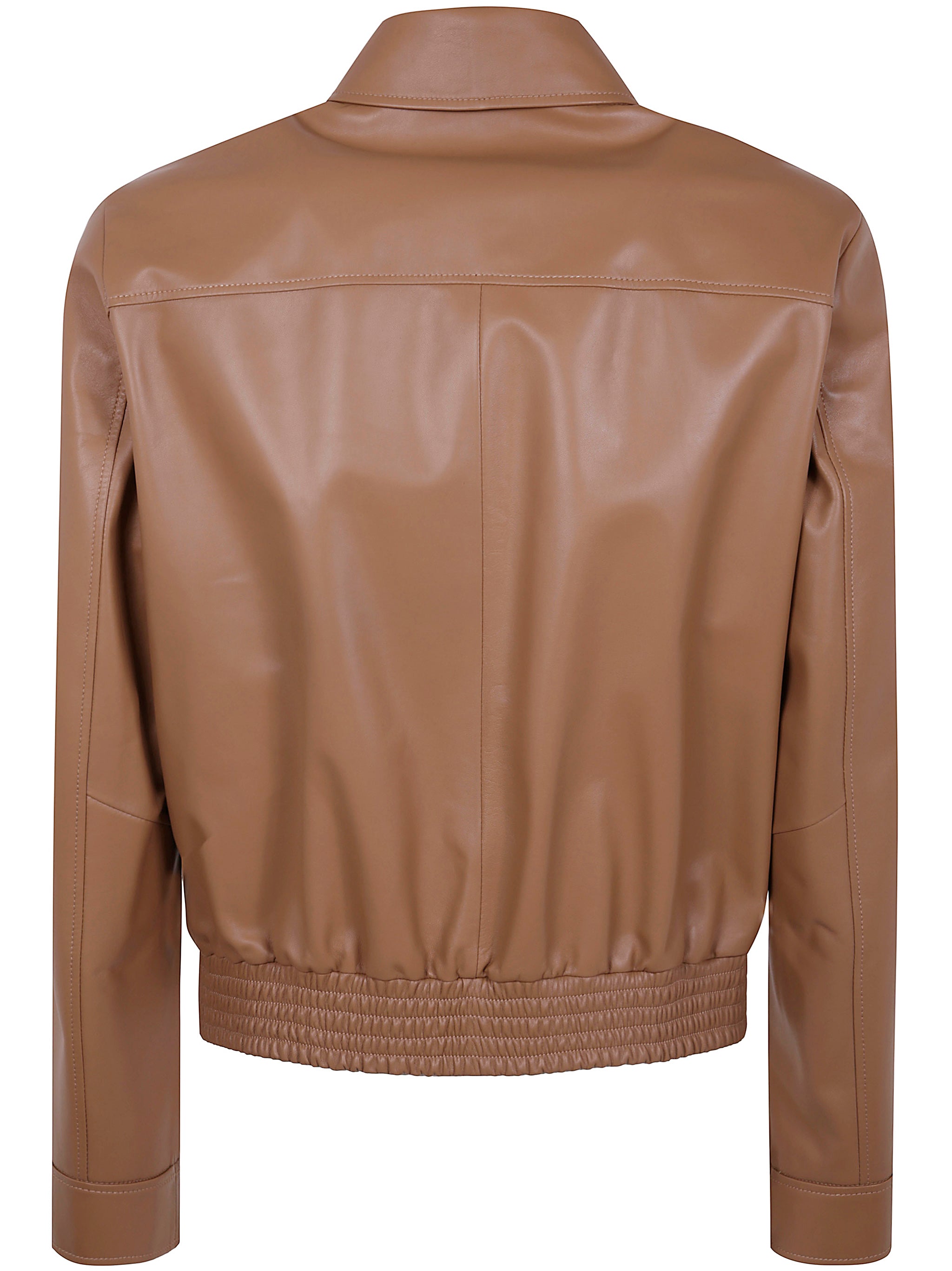 DESA Fitted Leather Bomber Jacket for Men - SS25