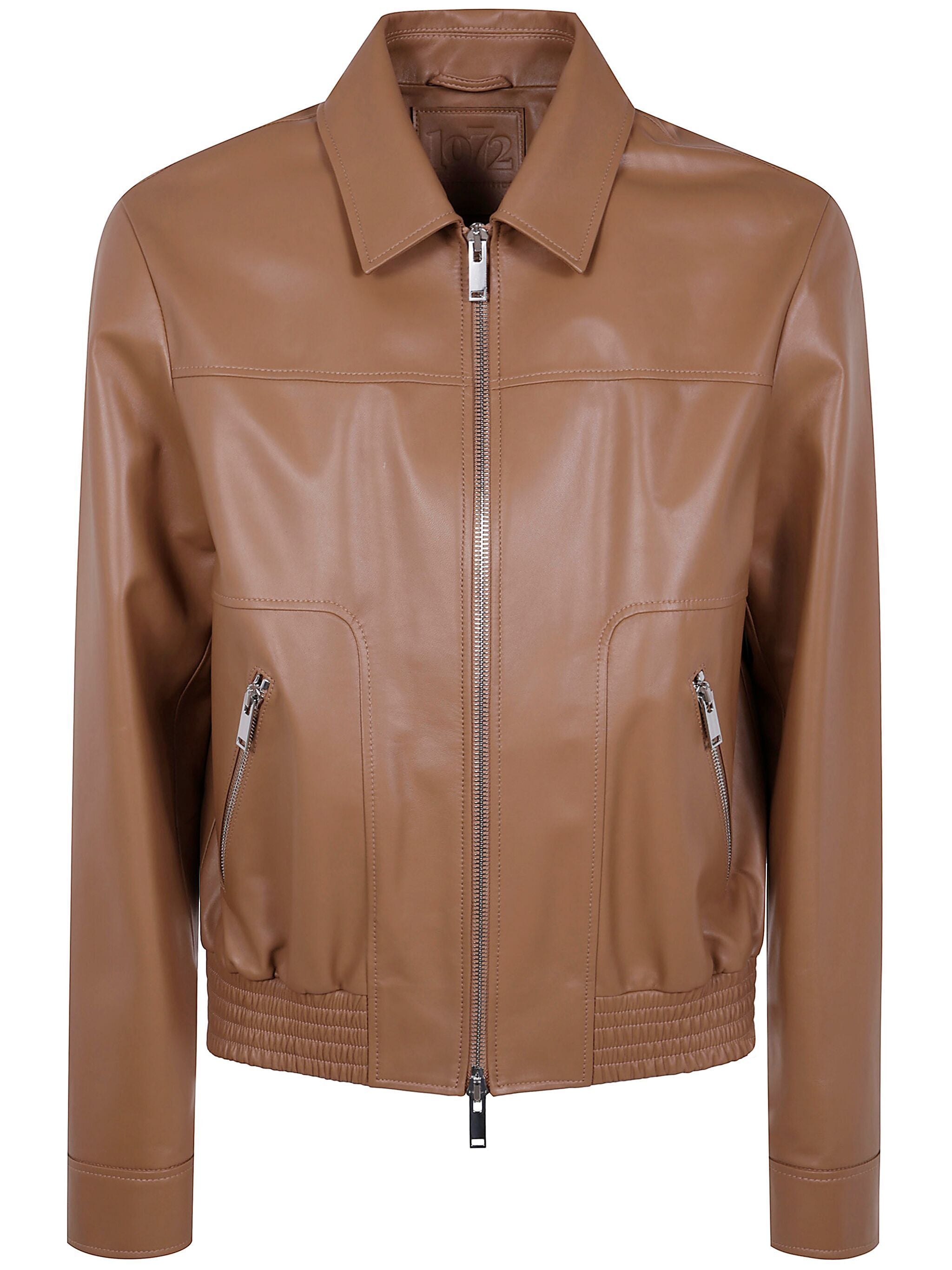 DESA Fitted Leather Bomber Jacket for Men - SS25