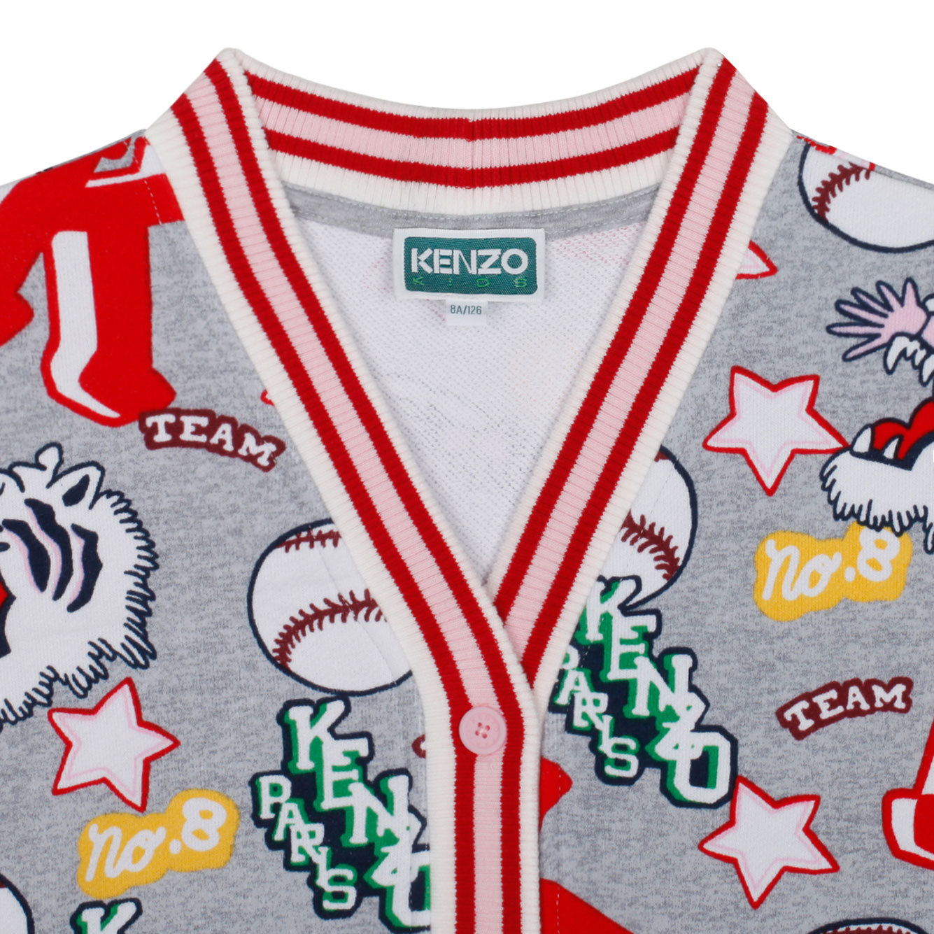 KENZO KIDS Mini Multicolor Cotton Jersey Sweatshirt for Girls