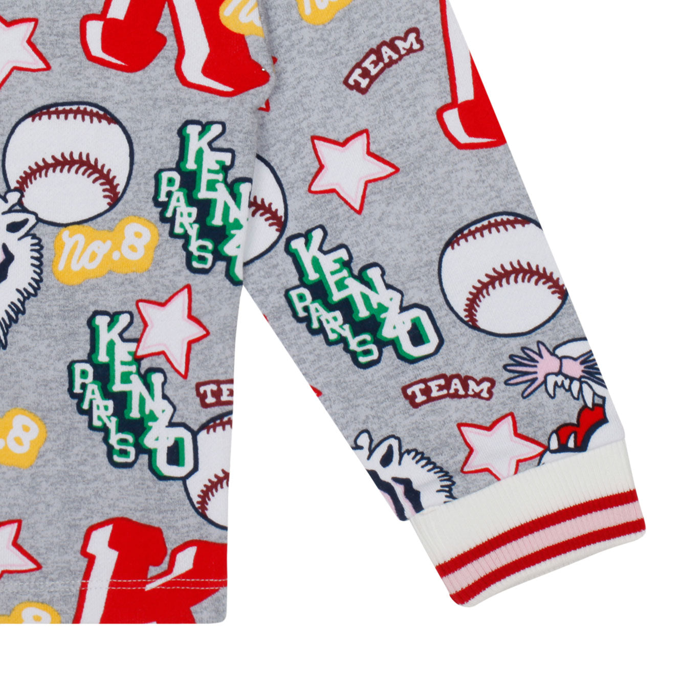 KENZO KIDS Mini Multicolor Cotton Jersey Sweatshirt for Girls