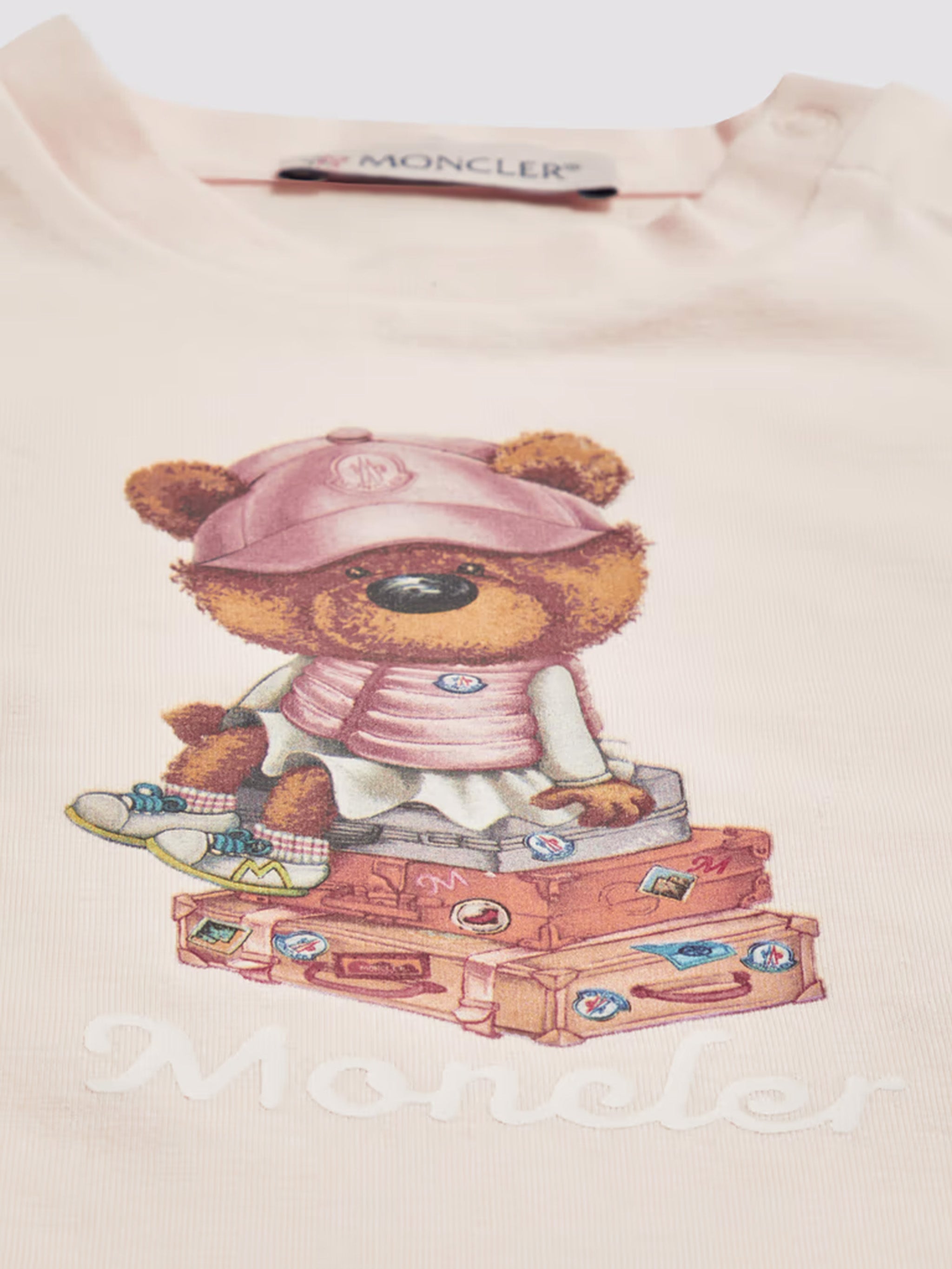 MONCLER KIDS Mini Teddy Bear Print T-Shirt for Girls