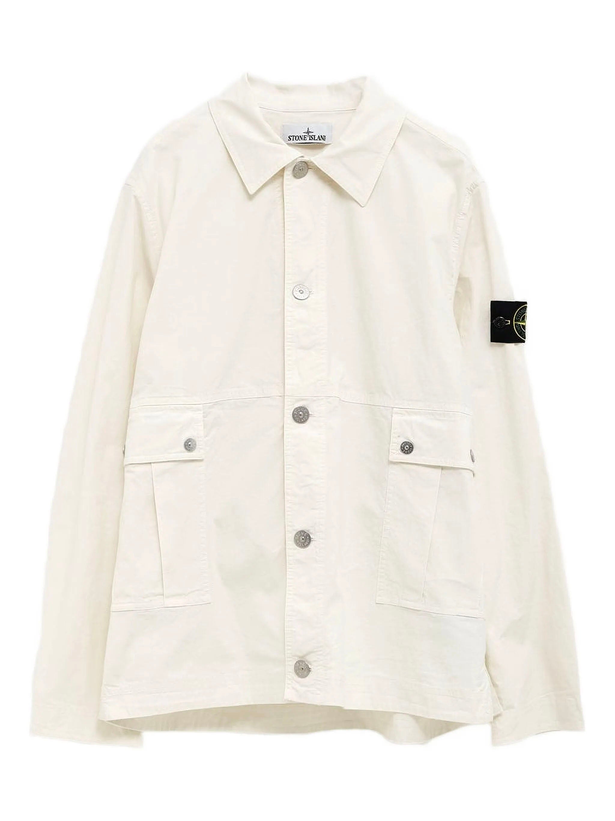 STONE ISLAND Overshirt with Dual Patch Pockets - Size M