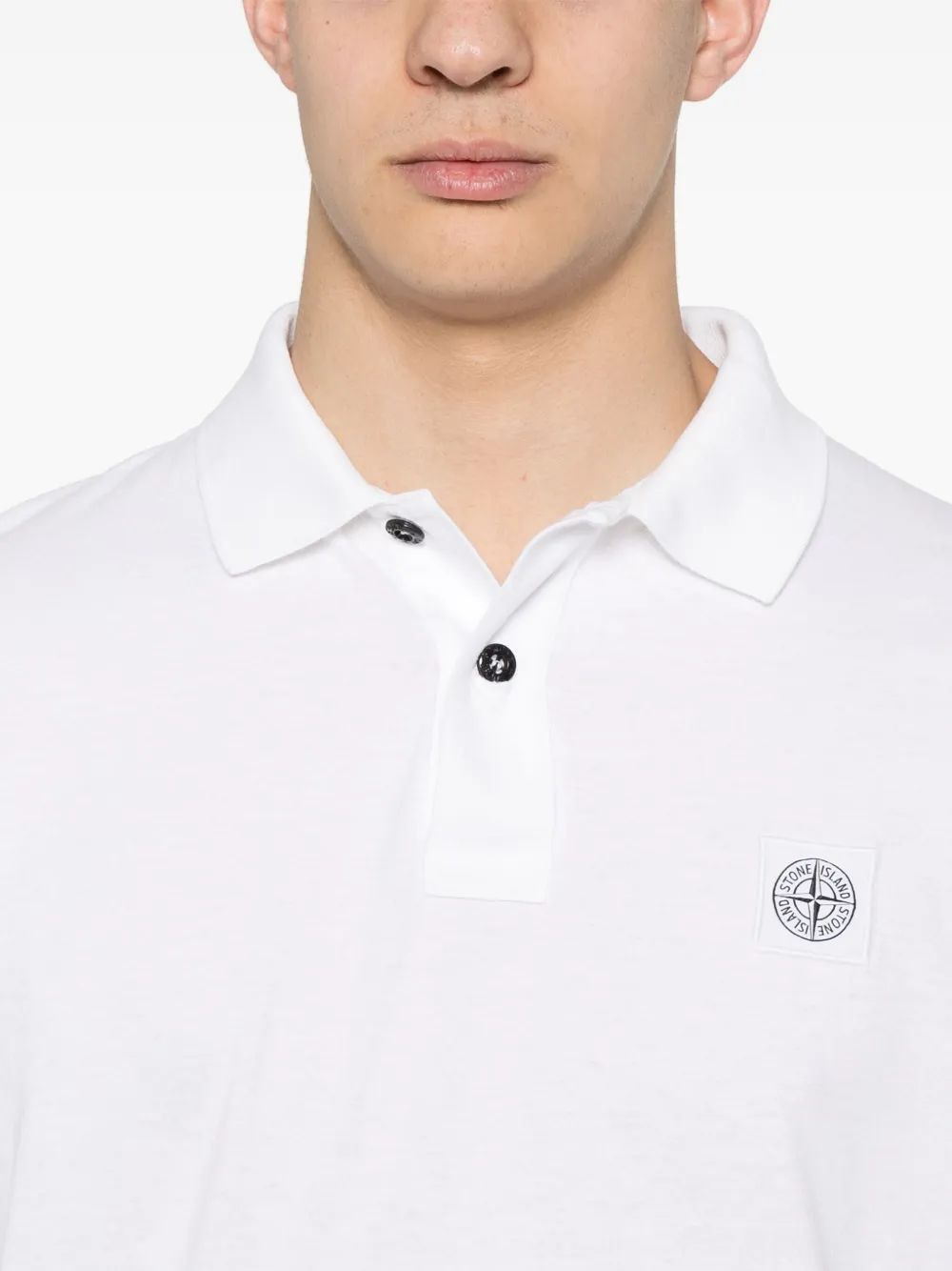 STONE ISLAND Compass Badge Mini Polo Shirt for Men