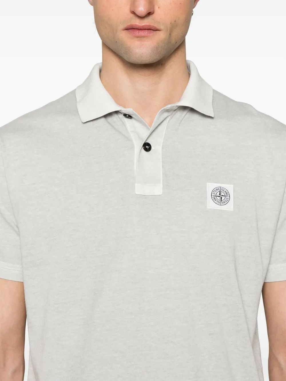STONE ISLAND Men's Compass Patch Polo Shirt