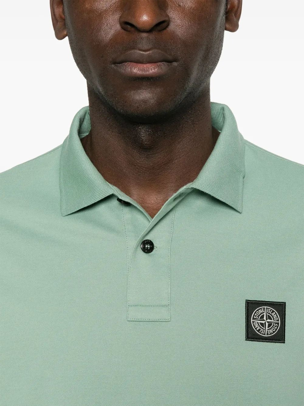 STONE ISLAND Piqué Weave Polo Shirt - Men's