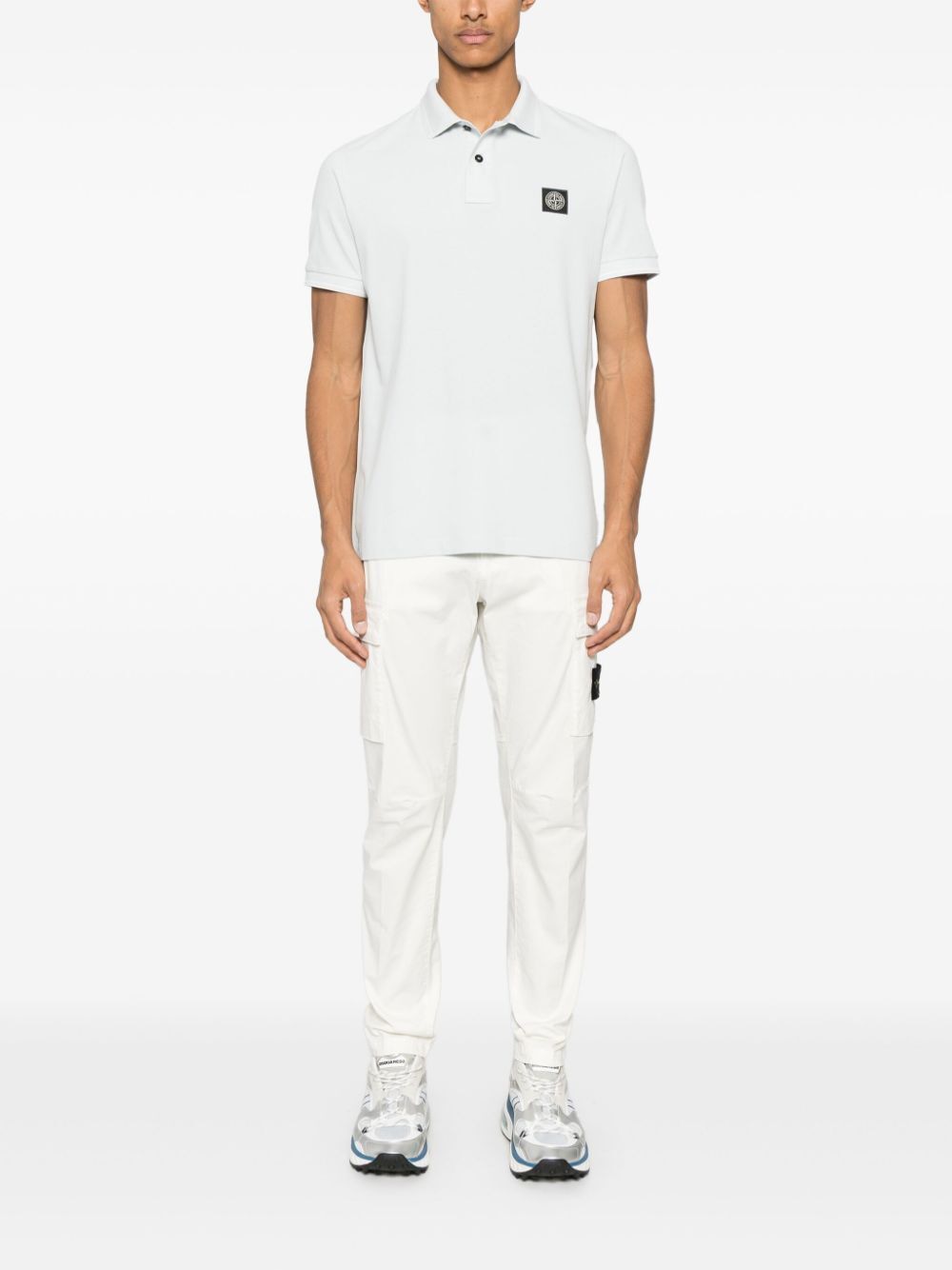 STONE ISLAND Tapered Leg Cotton Cargo Trousers