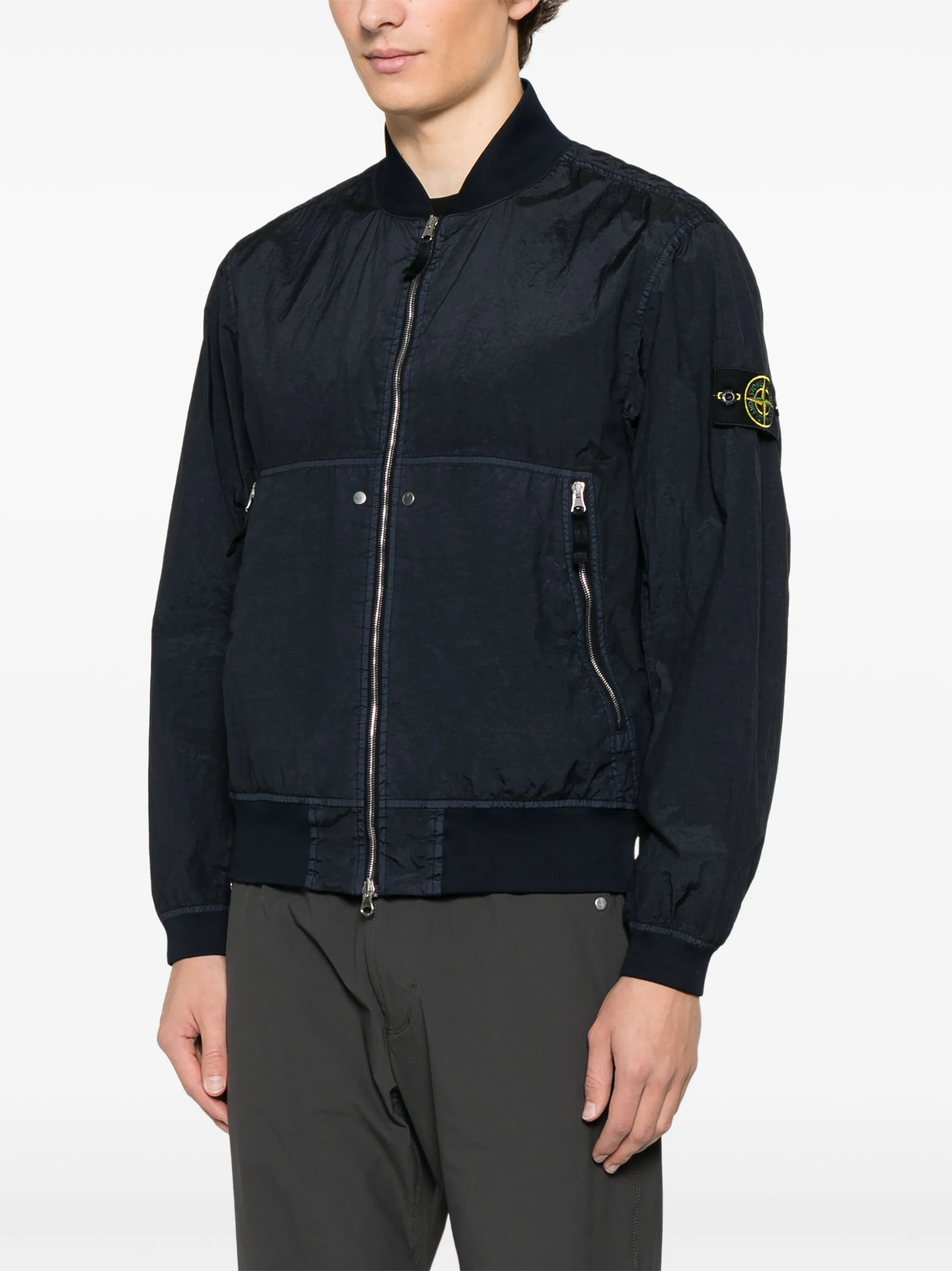 STONE ISLAND Nylon Metal Watro-TC Bomber Jacket - Size M