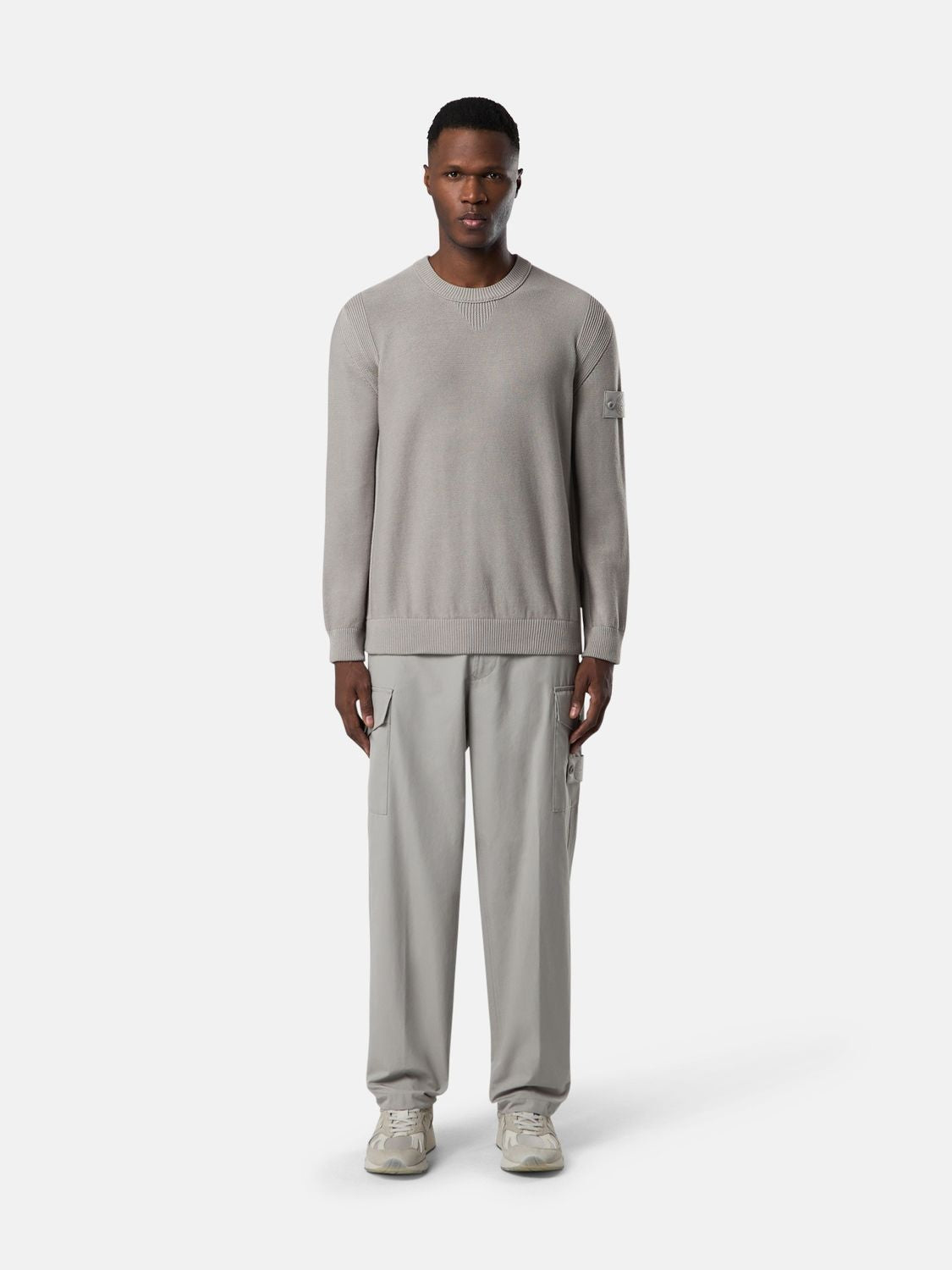 STONE ISLAND Men's Sleeve Logo Patch Sweater