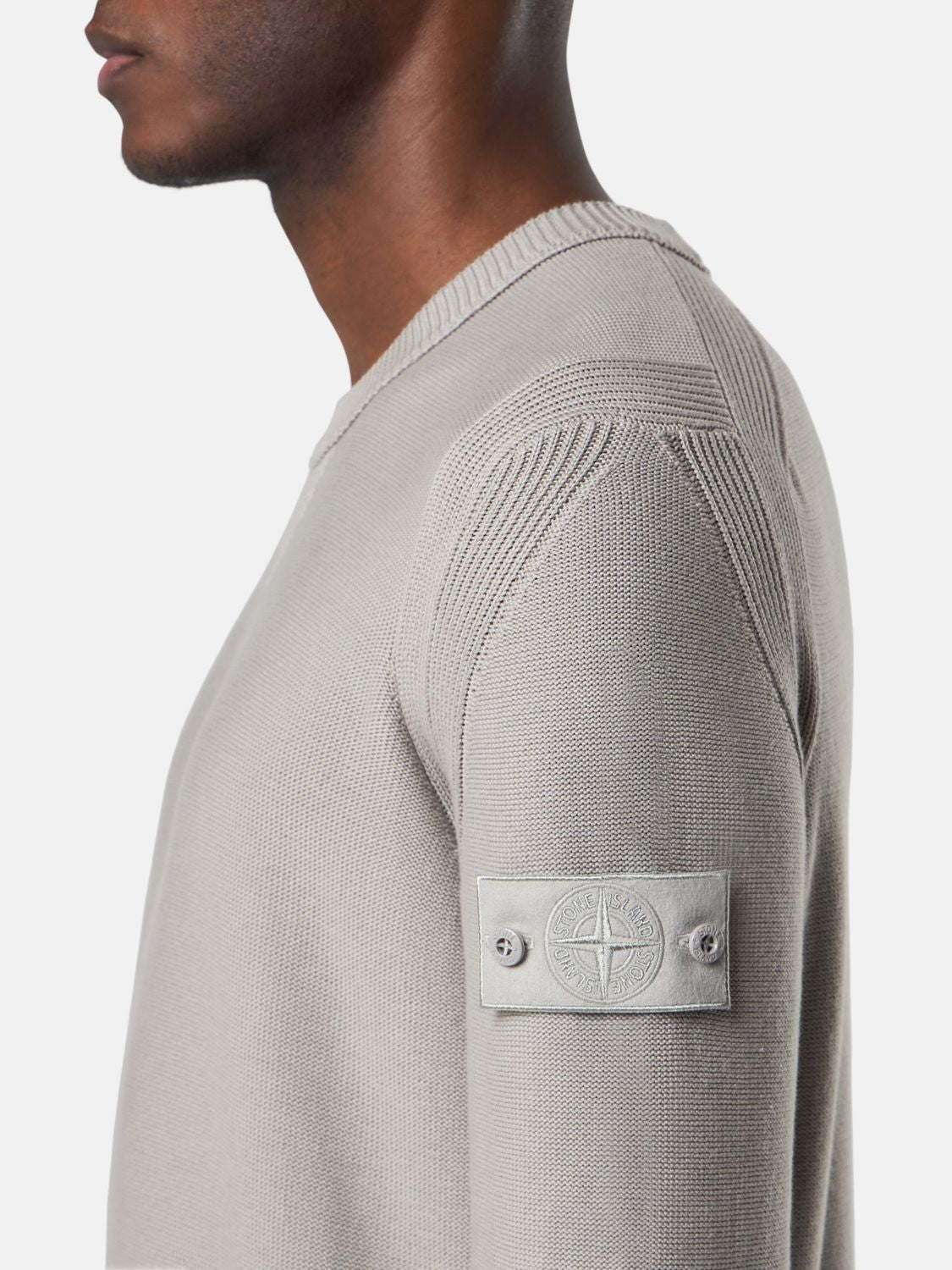 STONE ISLAND Men's Sleeve Logo Patch Sweater