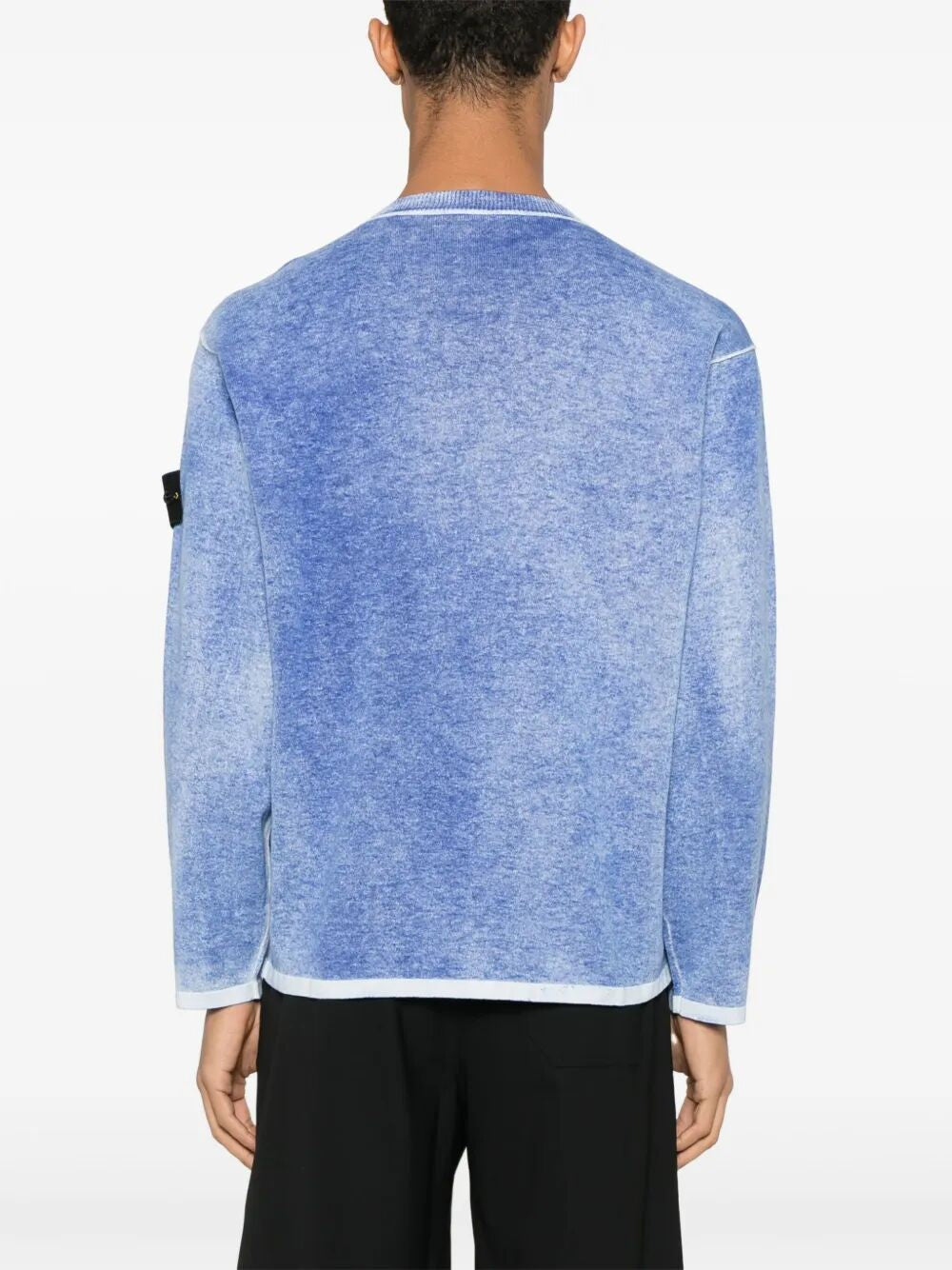 STONE ISLAND Raw Hand Light Cotton Crewneck Jumper with Airbrushed Interior - SS25