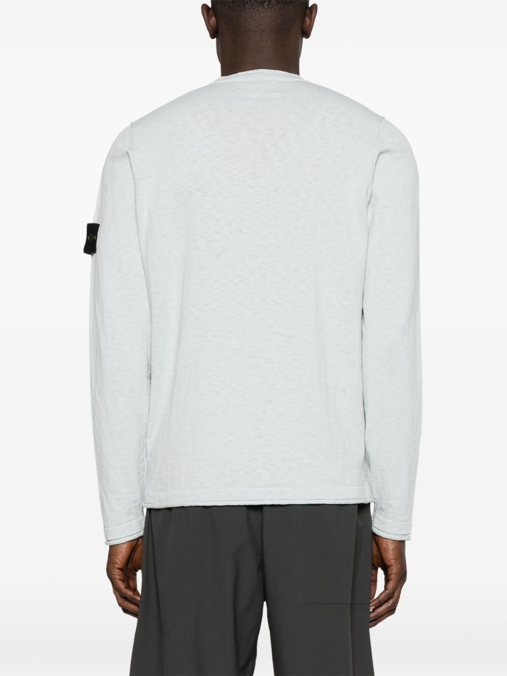 STONE ISLAND Logo Cotton Crewneck Sweater - Men's