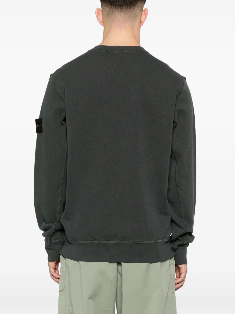 STONE ISLAND Vintage-Inspired Fleece Old Effect Sweatshirt - Regular Fit