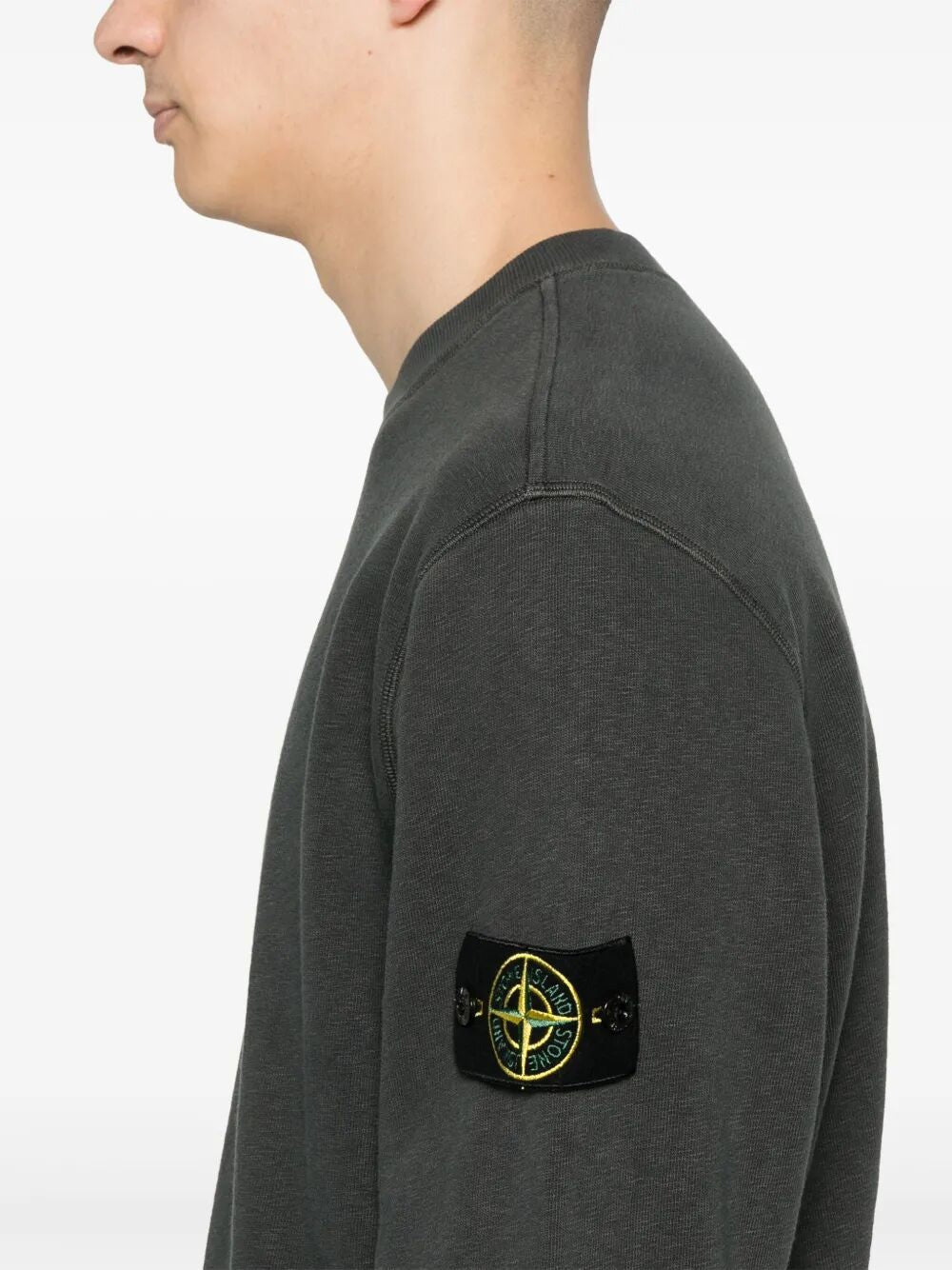 STONE ISLAND Vintage-Inspired Fleece Old Effect Sweatshirt - Regular Fit