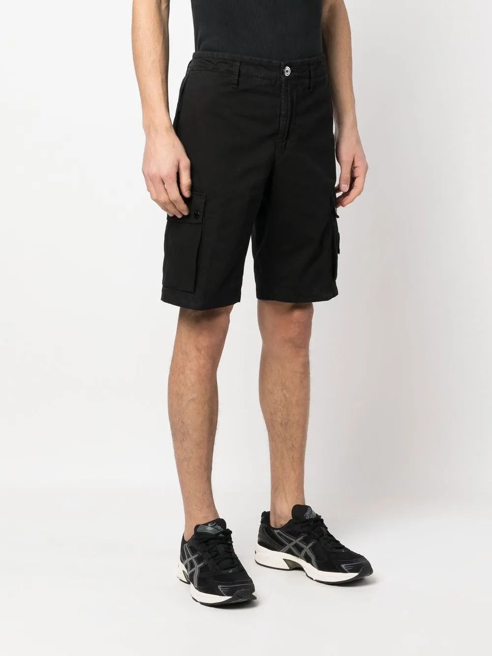 STONE ISLAND Cargo Bermuda Shorts - Old Effect Mini Style for Men