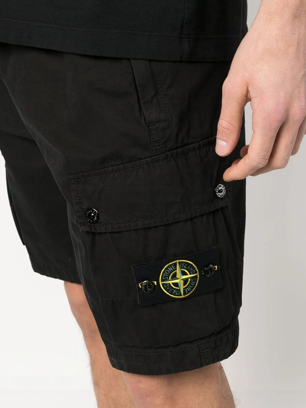 STONE ISLAND Cargo Bermuda Shorts - Old Effect Mini Style for Men