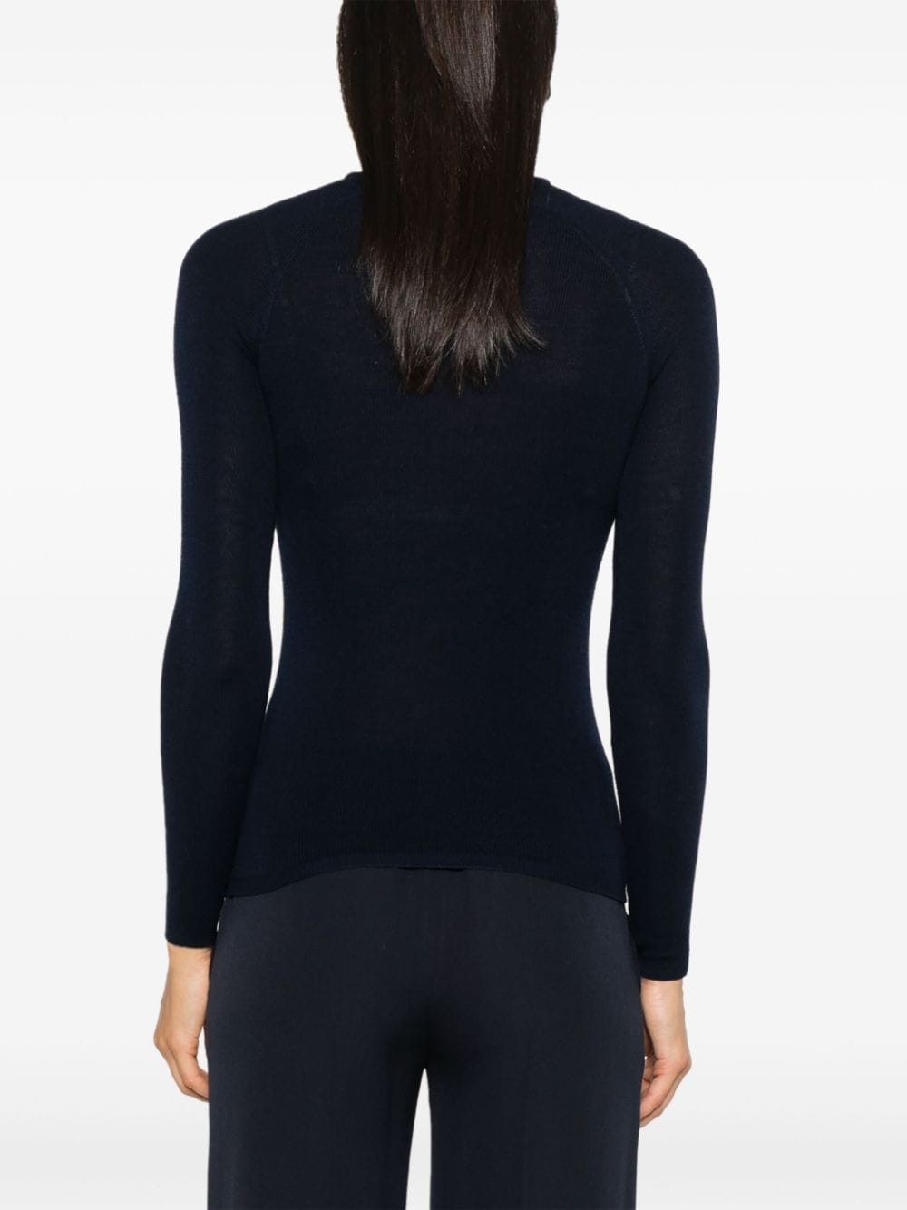 MAJESTIC High-Neck Merino and Silk Blend Sweater