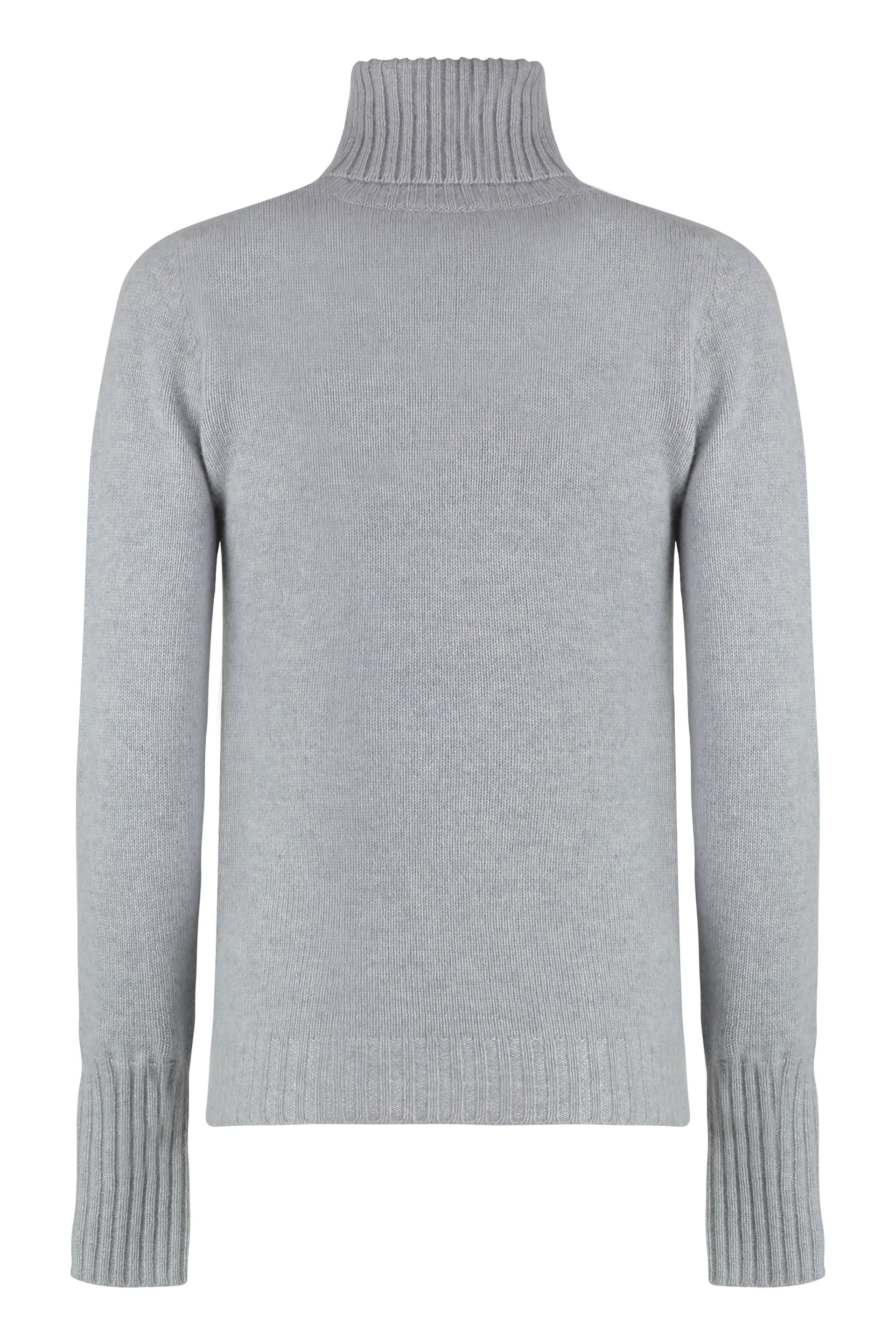 THE (ALPHABET) Cashmere Turtleneck Pullover with Ribbed Knit Edges