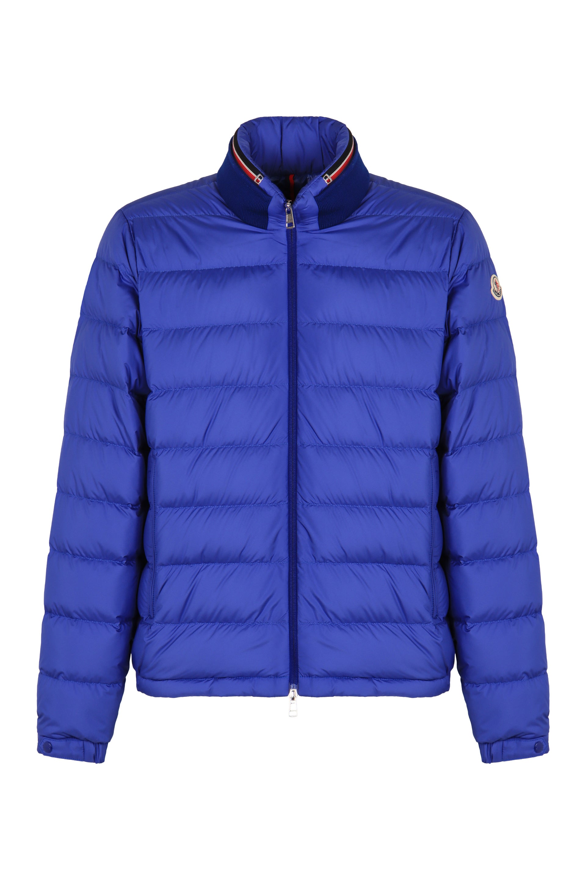 MONCLER Men's Short Down Jacket with Logo Patch