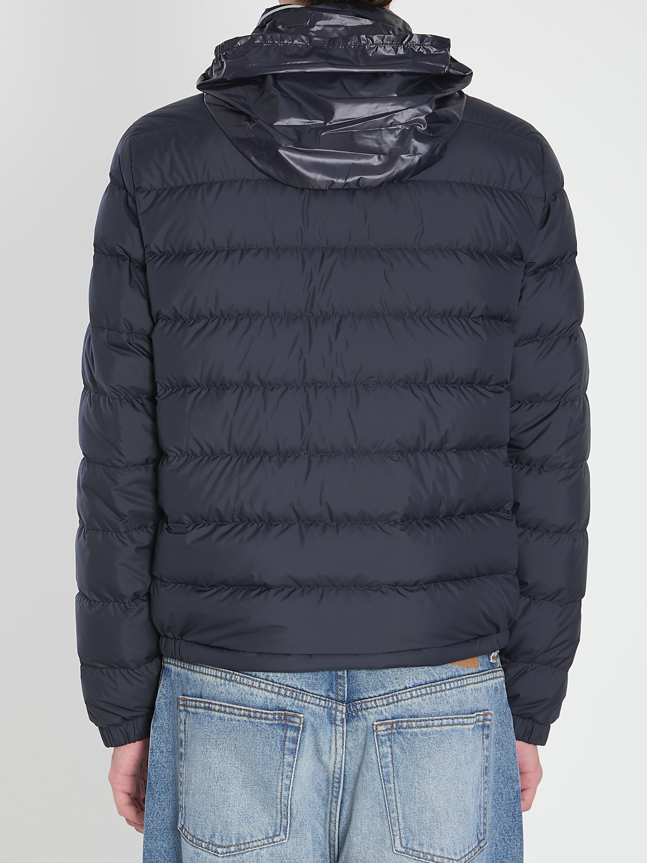 MONCLER Men's Short Down Jacket with Logo Patch - FW25