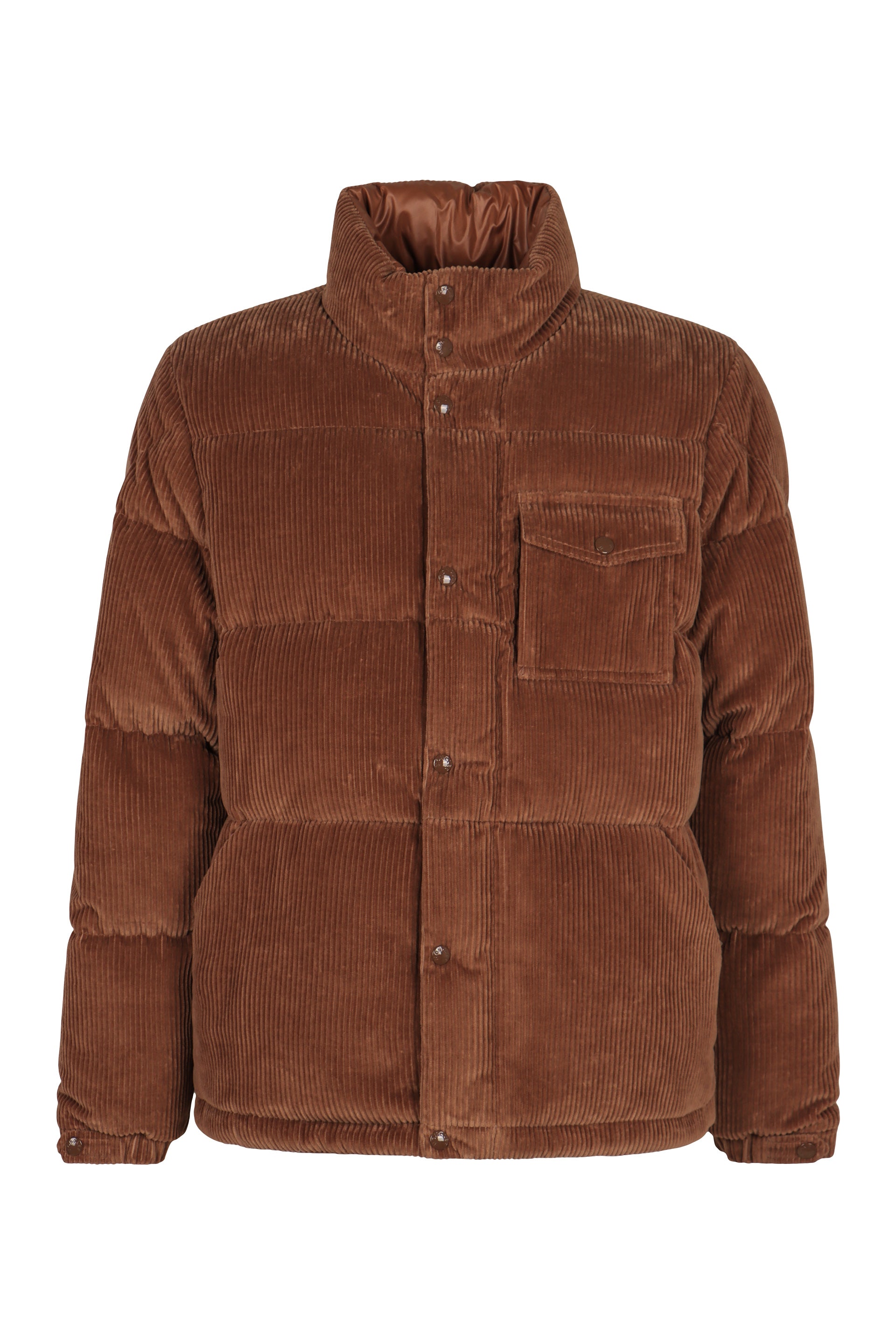 MONCLER Short Puffer Jacket in Ribbed Velvet - Men’s Outerwear (Sizes 00-7)