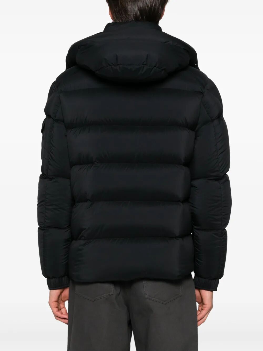 MONCLER Men's Mini Short Down Jacket with Removable Hood