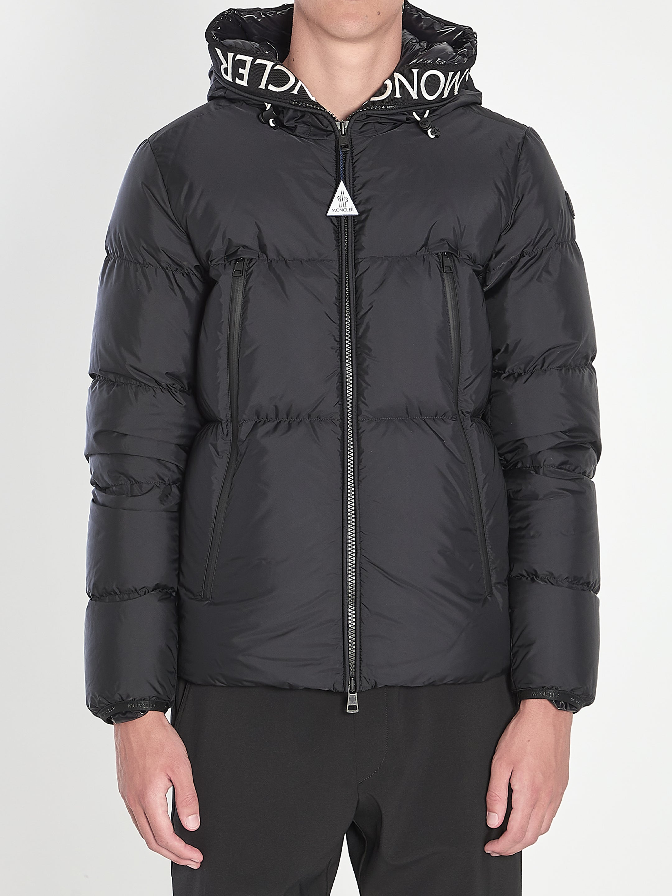 MONCLER Men's Regular Fit Puffer Jacket - Hooded with Logoed Trim