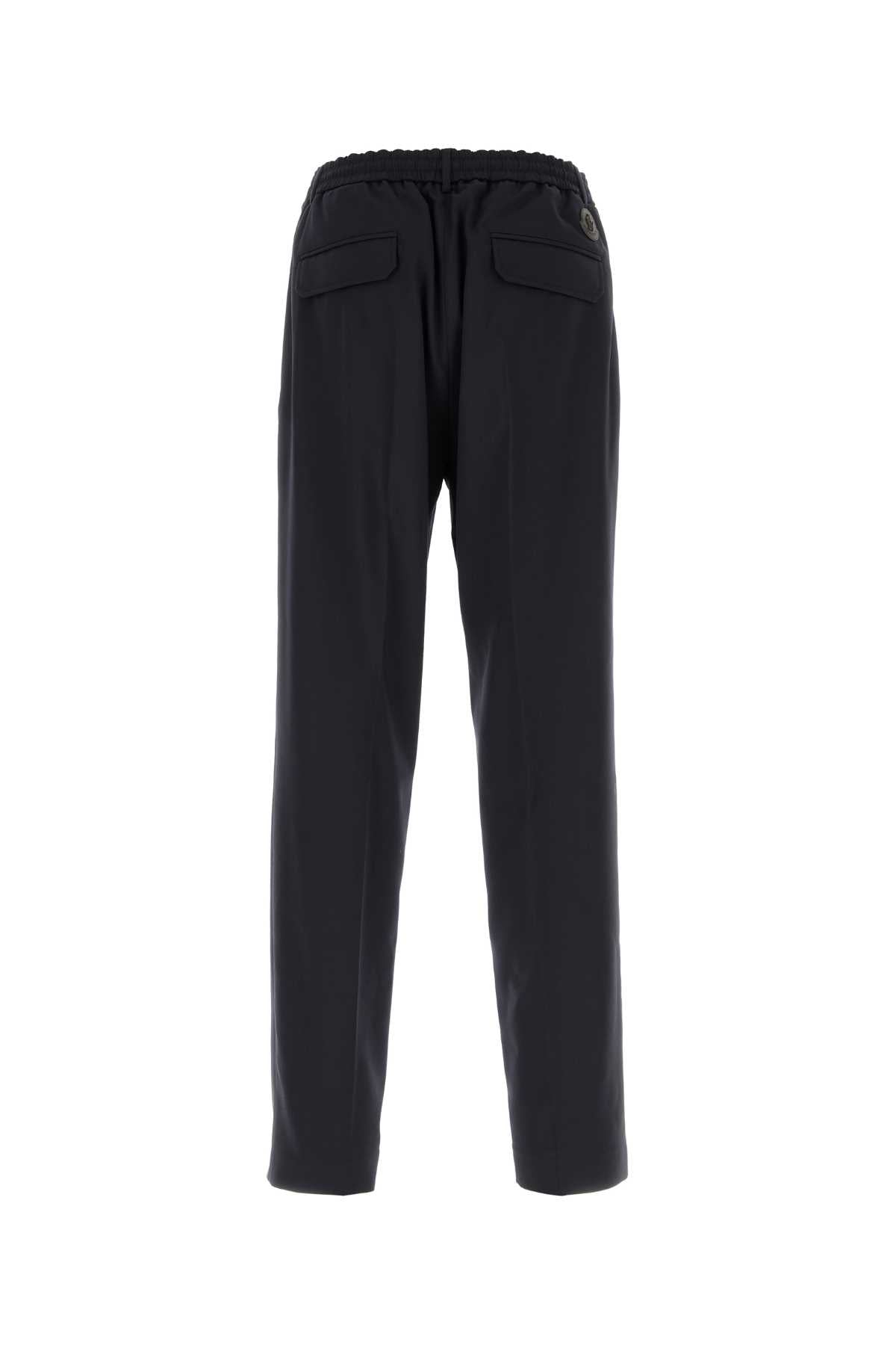 MONCLER Stretch Wool Blend Pants for Men - FW25 Collection