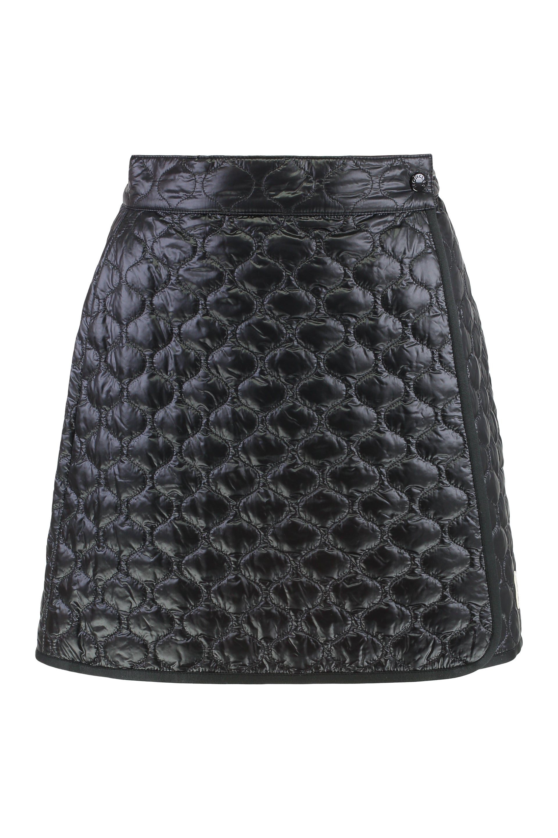 MONCLER Padded Mini Skirt with Checkered Quilted Design