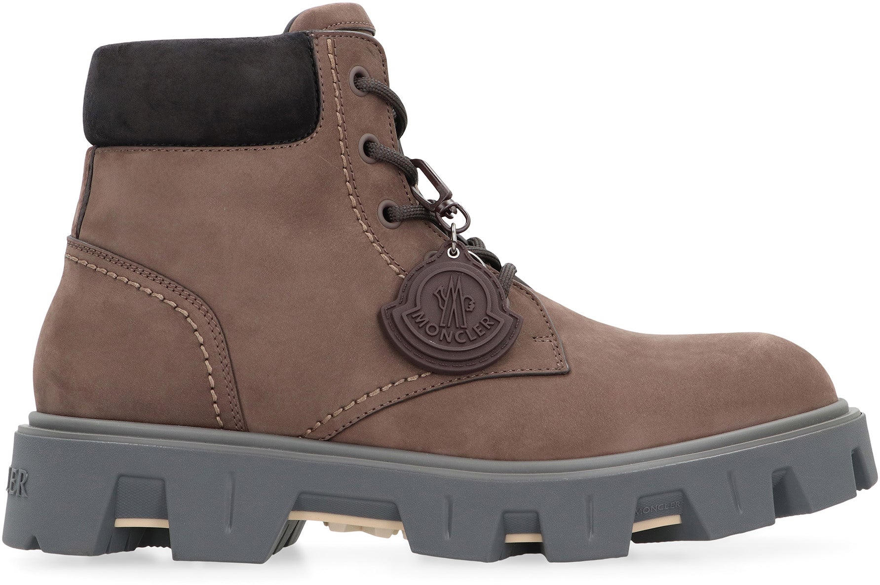MONCLER Peak City Leather Lace-Up Boots