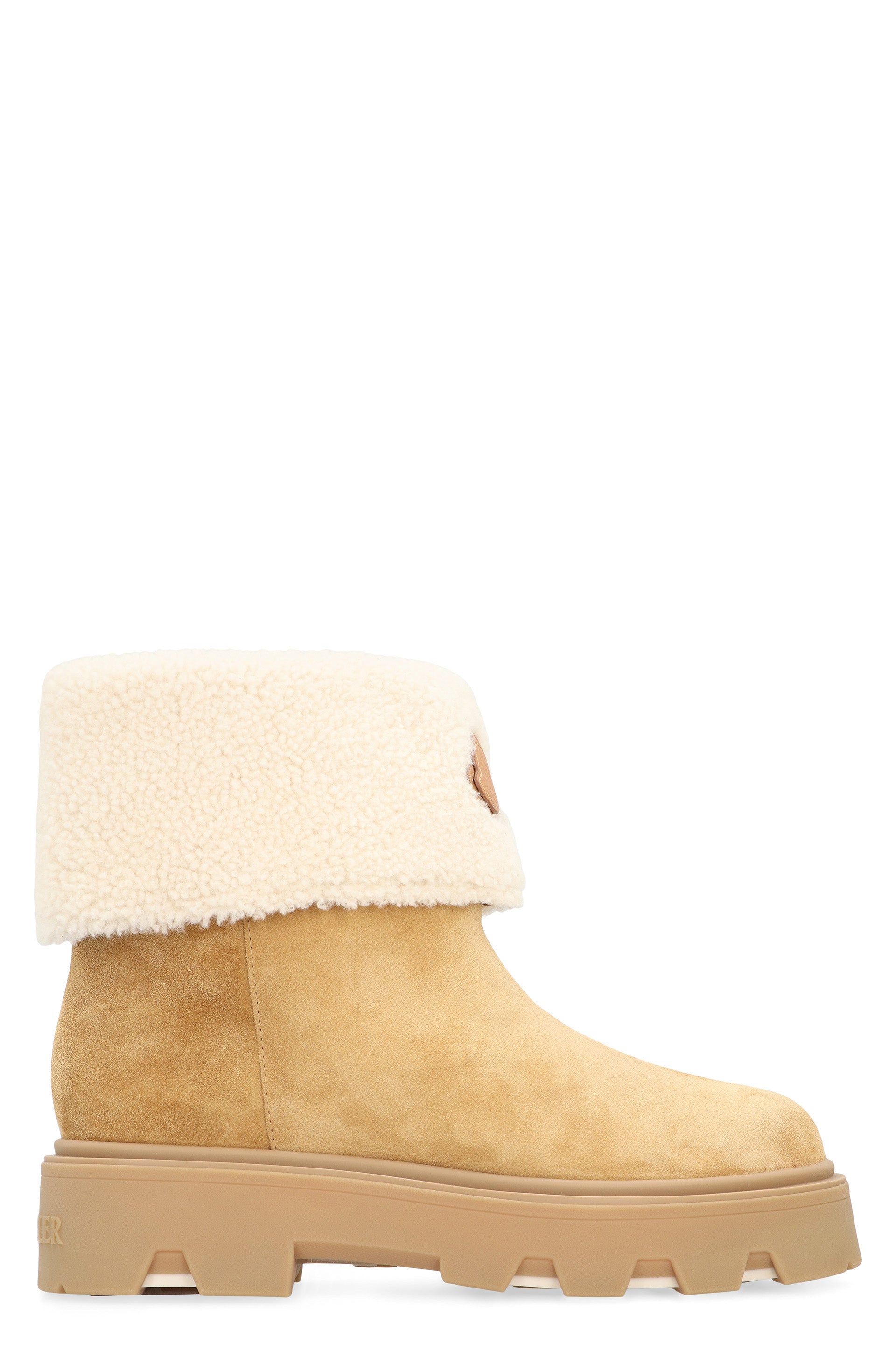 MONCLER Suede and Shearling Ankle Boots for Women