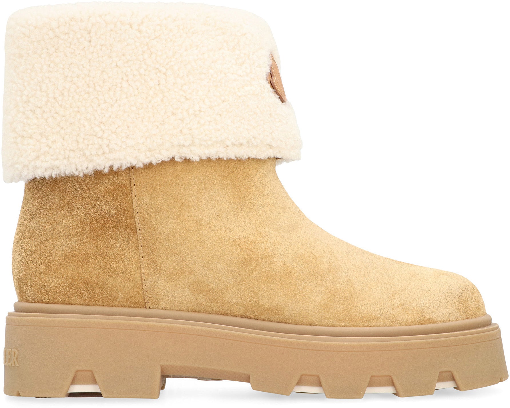 MONCLER Suede and Shearling Ankle Boots for Women
