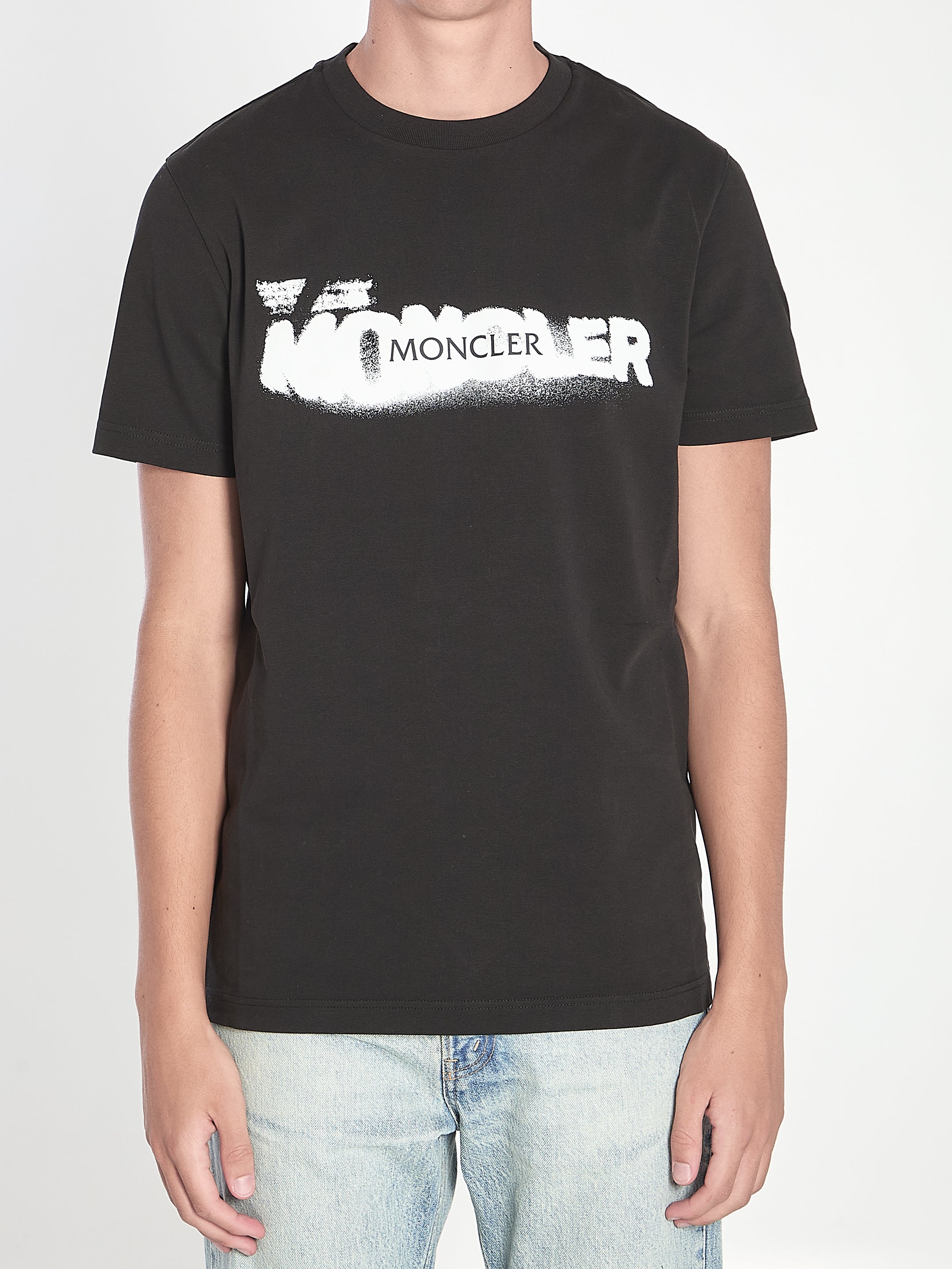 MONCLER Men's Regular Fit Printed T-Shirt - Size L