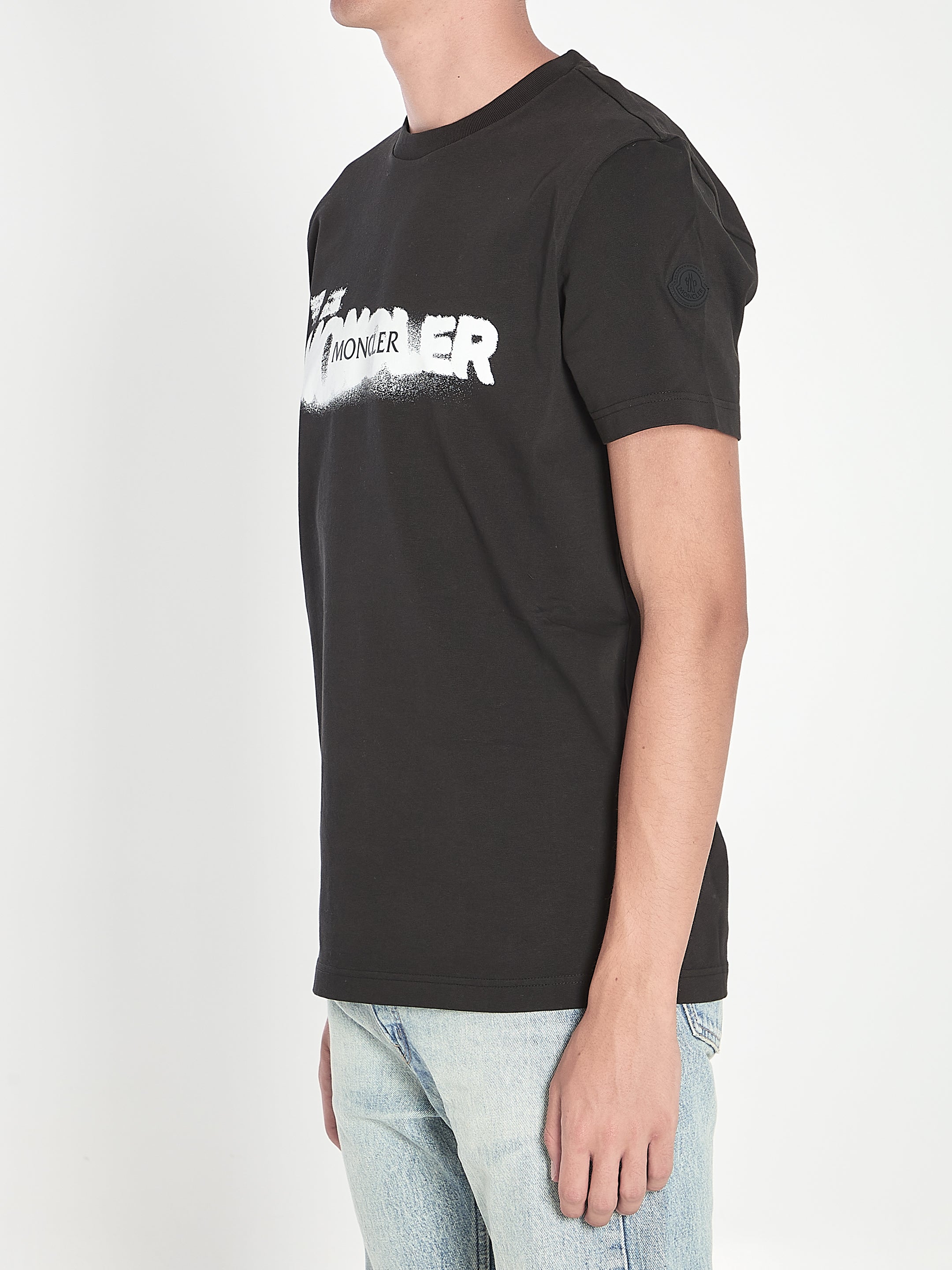 MONCLER Men's Regular Fit Printed T-Shirt - Size L