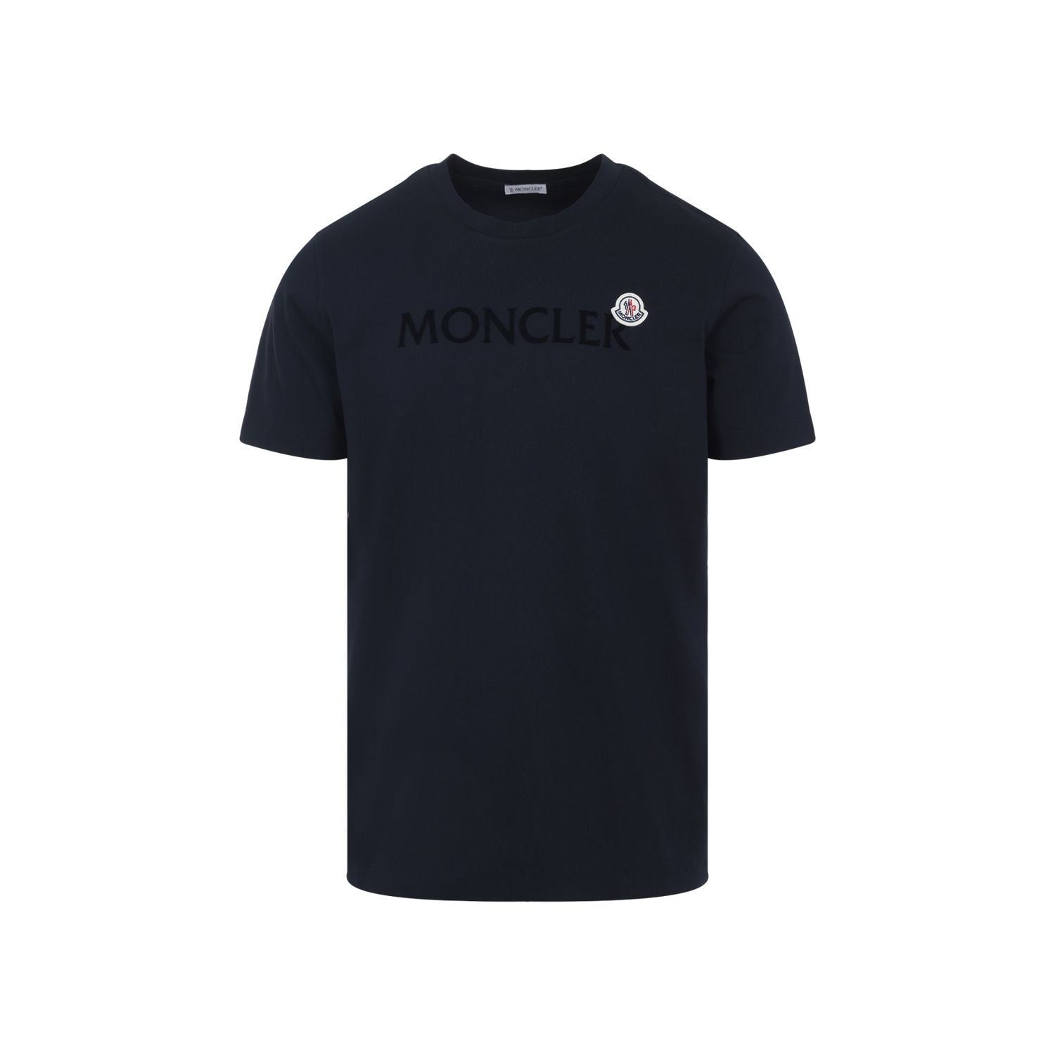 MONCLER Men's Cotton T-Shirt with Flocked Logo
