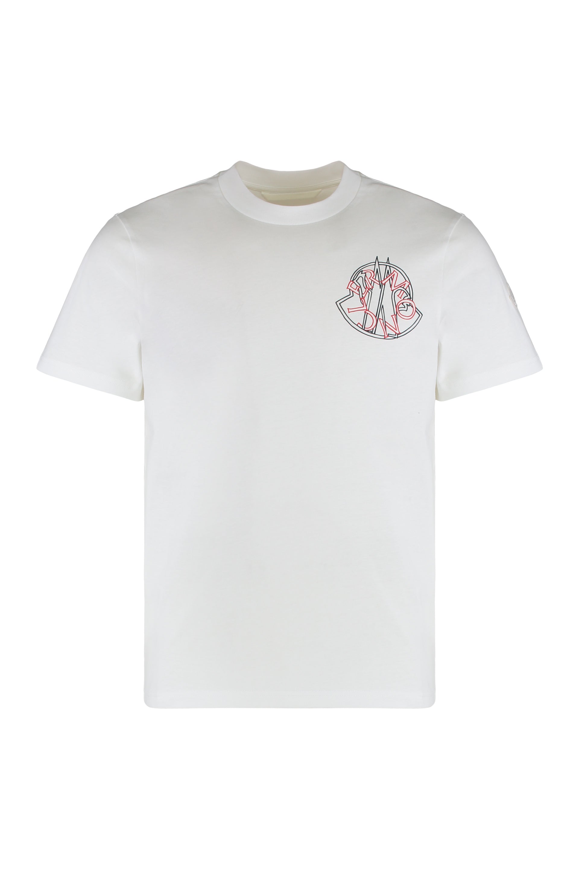MONCLER Overlapping Logo Cotton T-Shirt