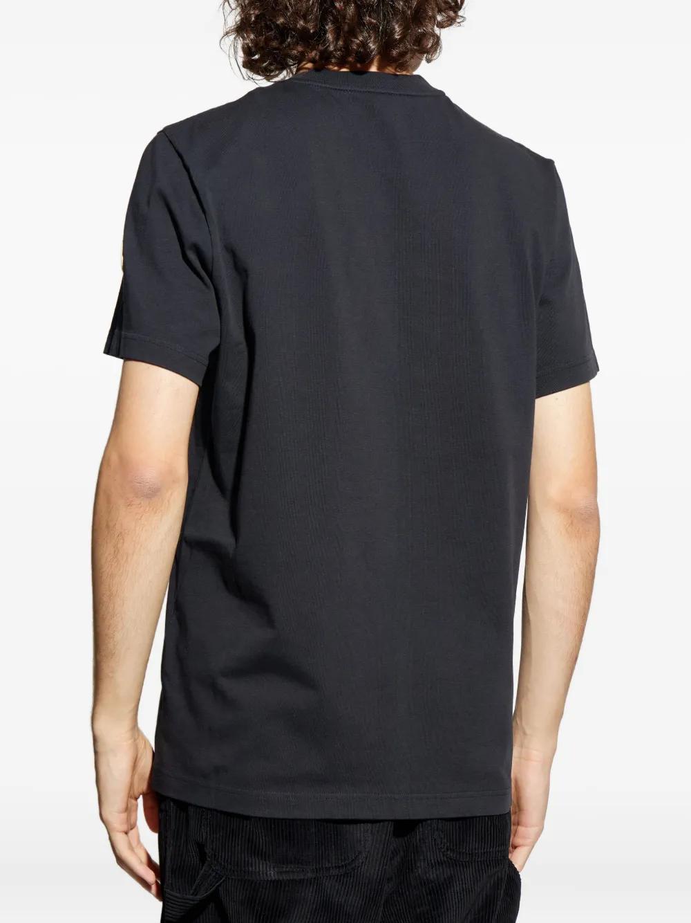 MONCLER Logo Printed Cotton T-Shirt for Men - Crew Neck, Short Sleeves