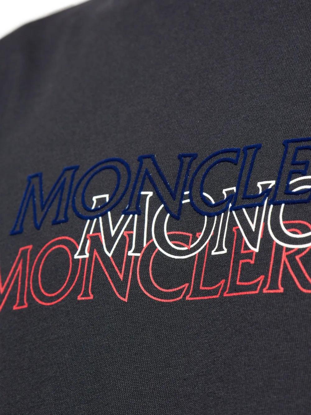 MONCLER Logo Printed Cotton T-Shirt for Men - Crew Neck, Short Sleeves