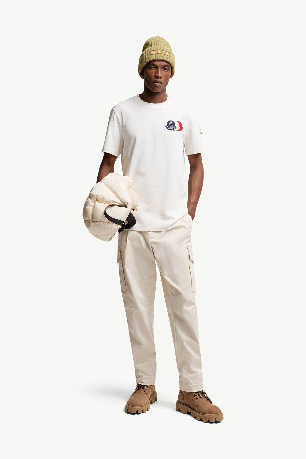 MONCLER Logo Patch Crew Neck T-Shirt