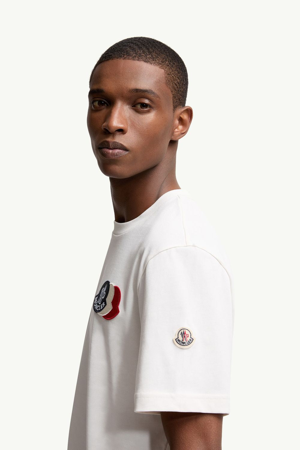 MONCLER Logo Patch Crew Neck T-Shirt
