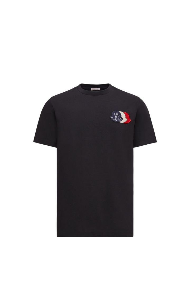 MONCLER Short-Sleeve T-Shirt with Logo Patch