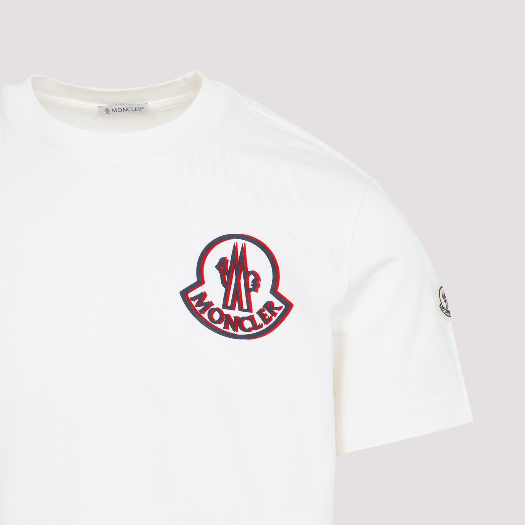 MONCLER Crew Neck T-Shirt in Organic Cotton for Men