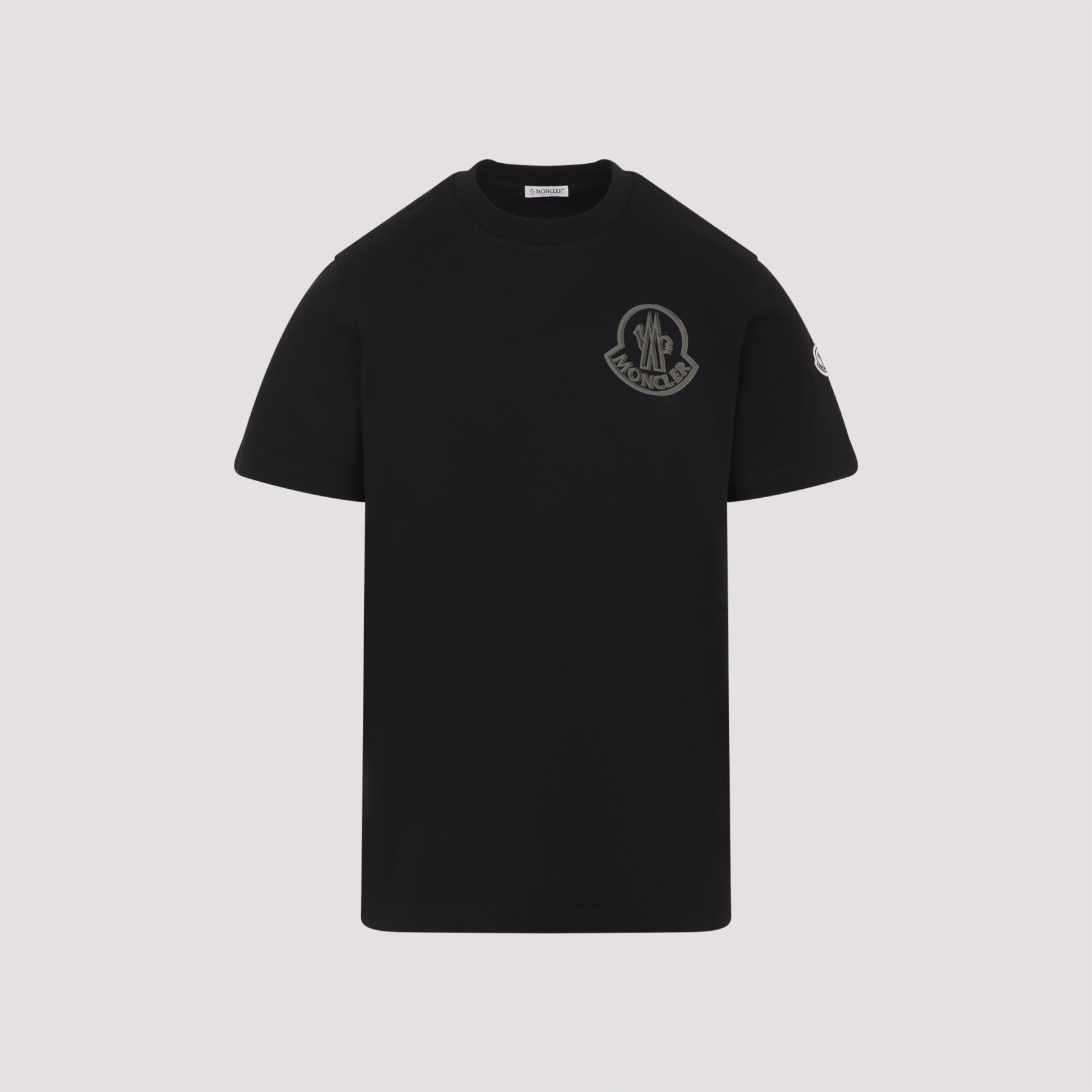 MONCLER Men's Cotton T-Shirt with Logo Patch