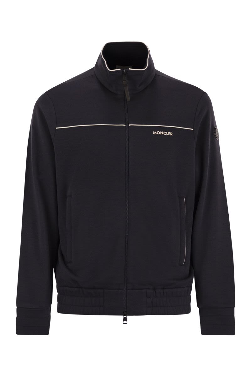 MONCLER Men's Elegant Zip-Front Sweatshirt